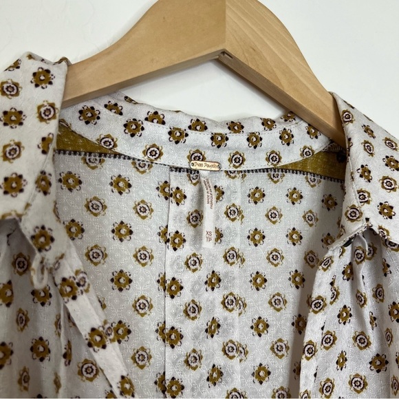 Free People Changing Times Mixed Print Tunic Top - Picture 7 of 11